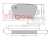 METZGER 1170116 - Bremsbelagsatz, Scheibenbremse