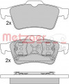 METZGER 1170080 - Bremsbelagsatz, Scheibenbremse