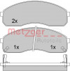 METZGER 1170501 - Bremsbelagsatz, Scheibenbremse