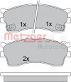 METZGER 1170548 - Bremsbelagsatz, Scheibenbremse