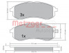 METZGER 1170406 - Bremsbelagsatz, Scheibenbremse