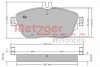 METZGER 1170215 - Bremsbelagsatz, Scheibenbremse