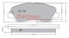 METZGER 1170205 - Bremsbelagsatz, Scheibenbremse