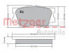 METZGER 1170313 - Bremsbelagsatz, Scheibenbremse