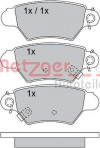METZGER 1170042 - Bremsbelagsatz, Scheibenbremse