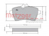 METZGER 1170053 - Bremsbelagsatz, Scheibenbremse
