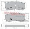METZGER 1170325 - Bremsbelagsatz, Scheibenbremse