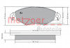 METZGER 1170199 - Bremsbelagsatz, Scheibenbremse