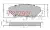 METZGER 1170443 - Bremsbelagsatz, Scheibenbremse