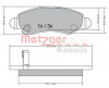 METZGER 1170340 - Bremsbelagsatz, Scheibenbremse