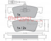 METZGER 1170465 - Bremsbelagsatz, Scheibenbremse
