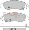 METZGER 1170457 - Bremsbelagsatz, Scheibenbremse