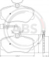 A.B.S. 36655 - Bremsbelagsatz, Scheibenbremse