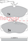 METZGER 1170494 - Bremsbelagsatz, Scheibenbremse