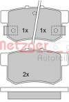 METZGER 1170213 - Bremsbelagsatz, Scheibenbremse