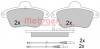 METZGER 1170575 - Bremsbelagsatz, Scheibenbremse