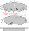 METZGER 1170632 - Bremsbelagsatz, Scheibenbremse