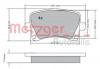 METZGER 1170005 - Bremsbelagsatz, Scheibenbremse