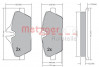 METZGER 1170055 - Bremsbelagsatz, Scheibenbremse