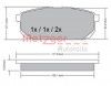 METZGER 1170298 - Bremsbelagsatz, Scheibenbremse