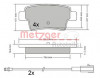 METZGER 1170685 - Bremsbelagsatz, Scheibenbremse