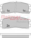 METZGER 1170413 - Bremsbelagsatz, Scheibenbremse