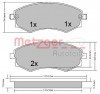 METZGER 1170394 - Bremsbelagsatz, Scheibenbremse