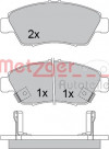 METZGER 1170388 - Bremsbelagsatz, Scheibenbremse