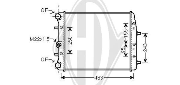 DIEDERICHS DCM3562 - Kühler, Motorkühlung