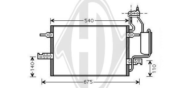 DIEDERICHS DCC1300 - Kondensator, Klimaanlage