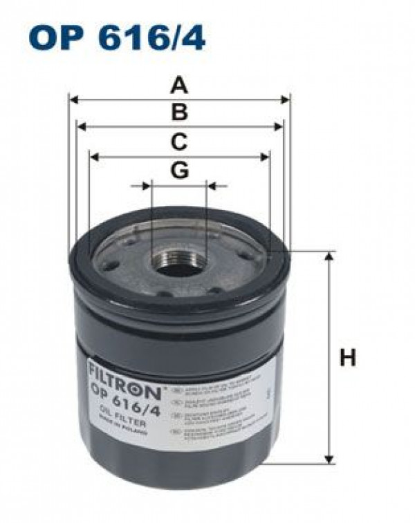 FILTRON OP616/4 - Ölfilter