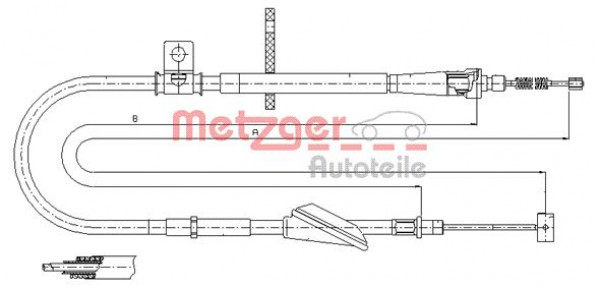 METZGER 11.5741 - Seilzug, Feststellbremse