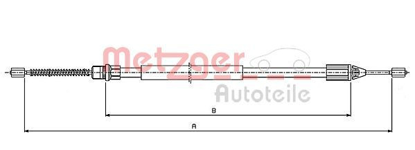 METZGER 10.6543 - Seilzug, Feststellbremse