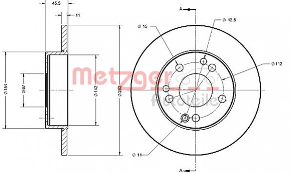 METZGER 6110326 - Bremsscheibe