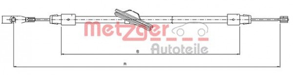 METZGER 10.9436 - Seilzug, Feststellbremse