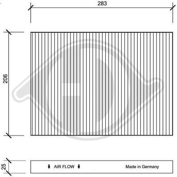 DIEDERICHS DCI1005 - Filter, Innenraumluft