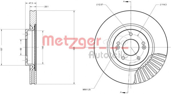 METZGER 6110695 - Bremsscheibe
