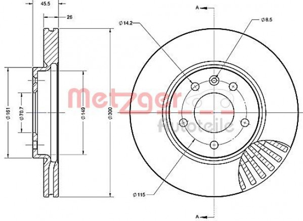 METZGER 6110583 - Bremsscheibe