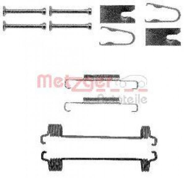 METZGER 105-0875 - Zubehörsatz, Feststellbremsbacken