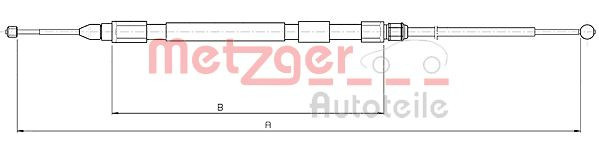 METZGER 10.4158 - Seilzug, Feststellbremse