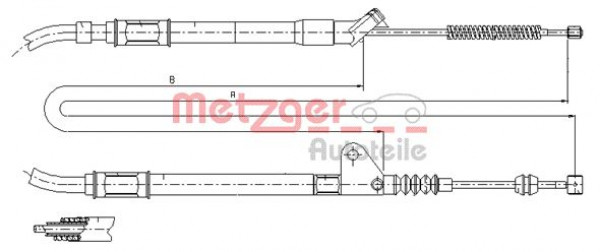 METZGER 17.1415 - Seilzug, Feststellbremse