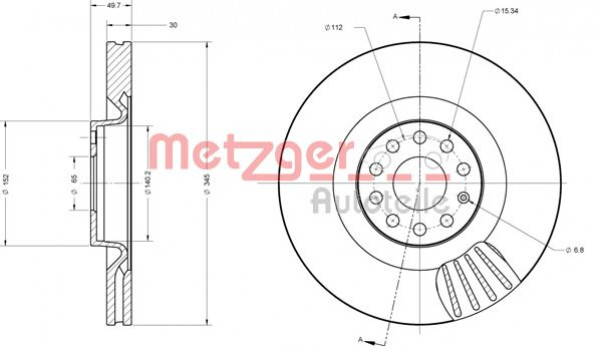 METZGER 6110465 - Bremsscheibe