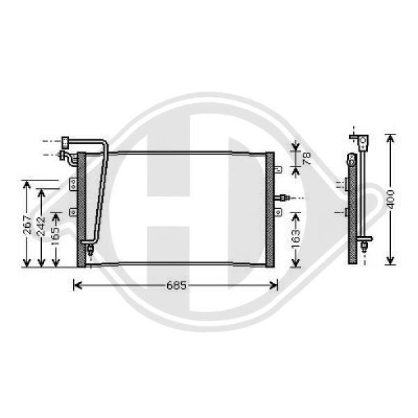 DIEDERICHS DCC1366 - Kondensator, Klimaanlage