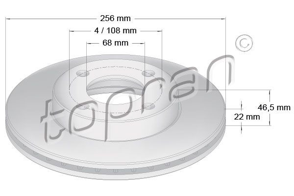 TOPRAN 103701 - Bremsscheibe