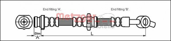 METZGER 4111986 - Bremsschlauch