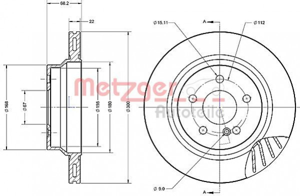 METZGER 6110285 - Bremsscheibe