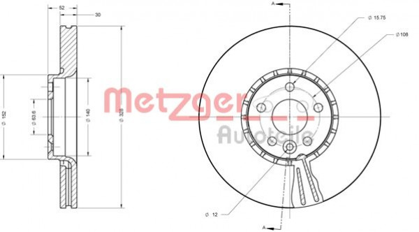 METZGER 6110575 - Bremsscheibe