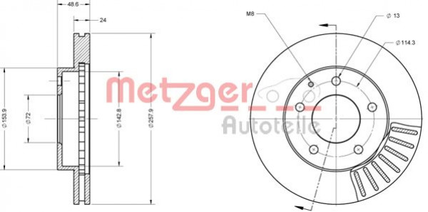METZGER 6110409 - Bremsscheibe