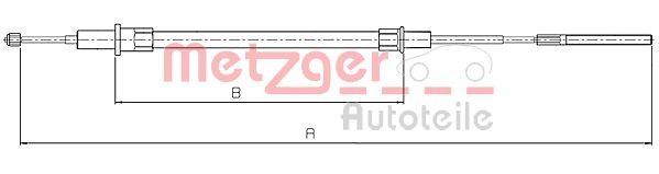 METZGER 10.4153 - Seilzug, Feststellbremse