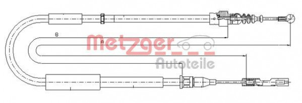 METZGER 10.7514 - Seilzug, Feststellbremse